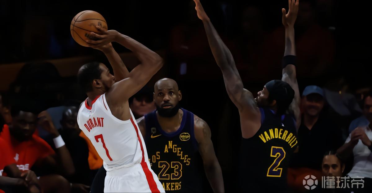 Shams：杜兰特脚踝扭伤，不会出战G3火箭主场对阵湖人